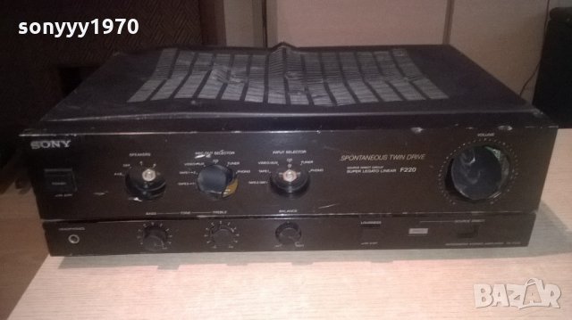 sony ta-f220 stereo amplifier-за ремонт/части-внос швеицария, снимка 2 - Ресийвъри, усилватели, смесителни пултове - 22301676