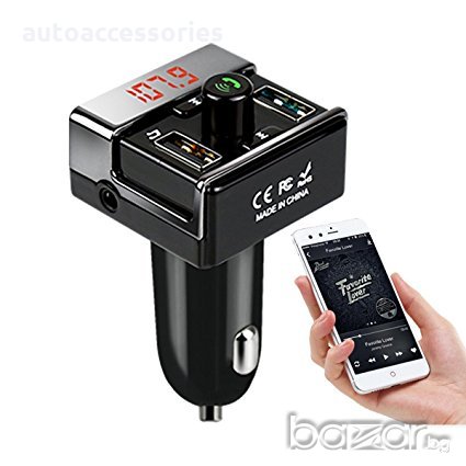 48589 FM Трансмитер A7 Bluetooth Hands-free Car Kit MP3 Player FM Transmitter Dual USB Car Charger, снимка 2 - Аксесоари и консумативи - 18965941