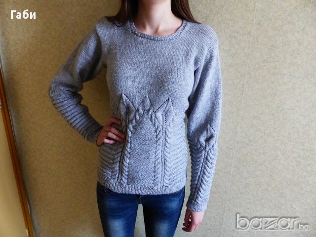Ръчно плетена блуза с интересна плетка в Блузи с дълъг ръкав и пуловери в  гр. Радомир - ID15652415 — Bazar.bg