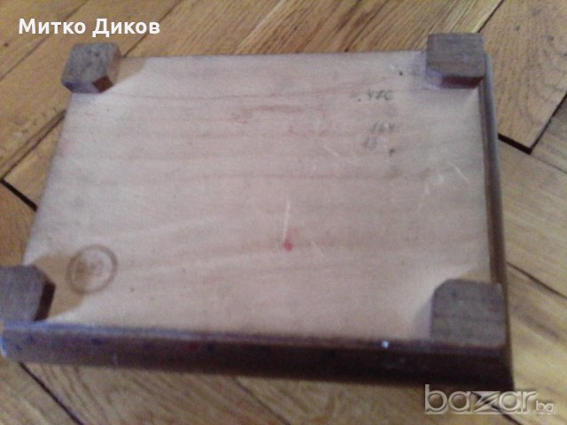 Кутия за бижута стара дървена пирографирана, снимка 4 - Декорация за дома - 18991129