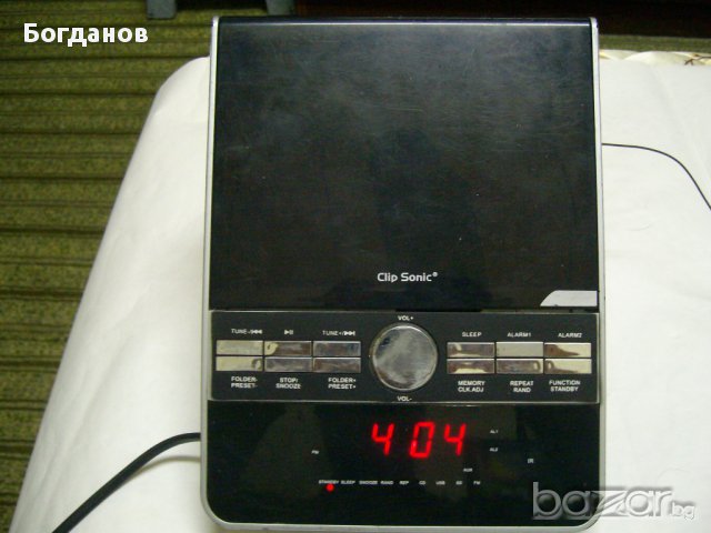 Clip Sonic CH1032 Радио,СД,Часовник-2 Аларми,USB,SD/SLEEP/AUX IN, снимка 2 - Радиокасетофони, транзистори - 15749719