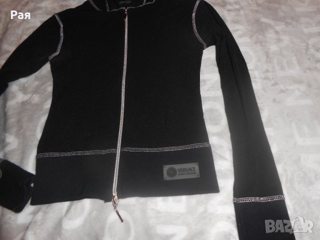 Черна блуза реплика на versace, снимка 3 - Блузи с дълъг ръкав и пуловери - 23954026