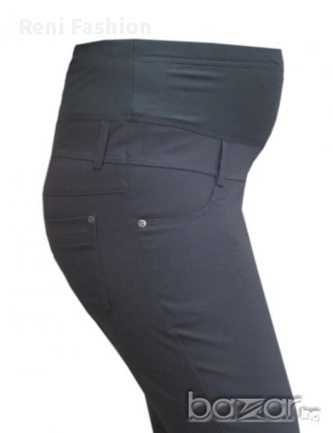 Панталон за макси дами и бременни 01272 в сиво , снимка 2 - Дрехи за бременни - 9260621
