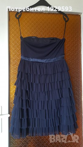 Официална тъмно синя рокля марка Jake*s, снимка 4 - Рокли - 24321298