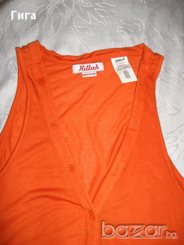 Оранжева трикотажна рокля на Кillah M-ka, снимка 4 - Рокли - 18151724