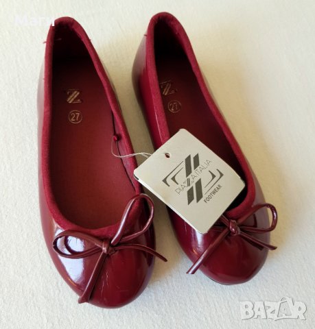 Нови балеринки №27 цвят бордо 