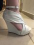 Givenchy Оригинални бели дамски обувки на платформа от естествена кожа, снимка 3