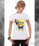 ХИТ! Дамска тениска на Миньони / The Minions Papoy. Бъди различна, поръчай модел с Твоя снимка!, снимка 1 - Тениски - 13665125