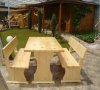 Градински комплекти дървени маси и пейки, снимка 3