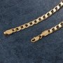 Позлатен мъжки дамски ланец колие злато 7mm50см бижутерия, синджир, снимка 14
