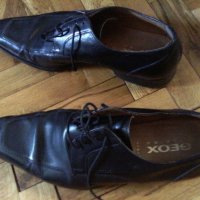 Geox Respira -черни мъжки обувки естествена кожа №43, снимка 2 - Ежедневни обувки - 22628837
