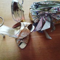 Сандали и мини чантичка, снимка 1 - Дамски обувки на ток - 24248930