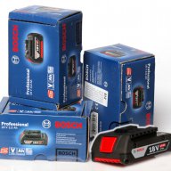 Батерии Bosch GBA 18V 2Ah, 4Ah, 5Ah и 6Ah; Зарядни и Винтоверти