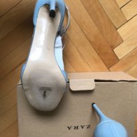 Елегантни сандали Zara, декорирани с пера и камъни, снимка 5 - Дамски елегантни обувки - 21452028