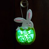 Светещо великденско зайче украса за Великден, снимка 4 - Декорация за дома - 24762085