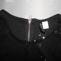 Черна рокля с пайети за парти марка H&M Divided размер S, снимка 7 - Рокли - 20395686