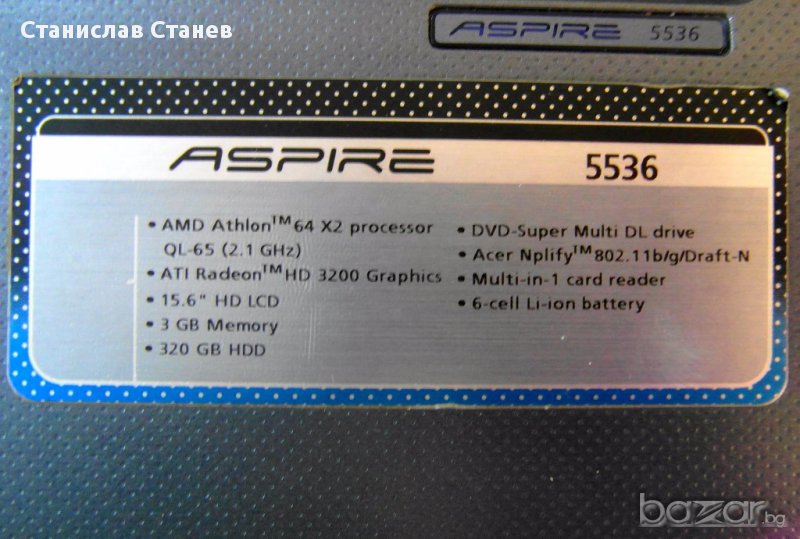 Продавам ACER Aspire 5536 на части, снимка 1