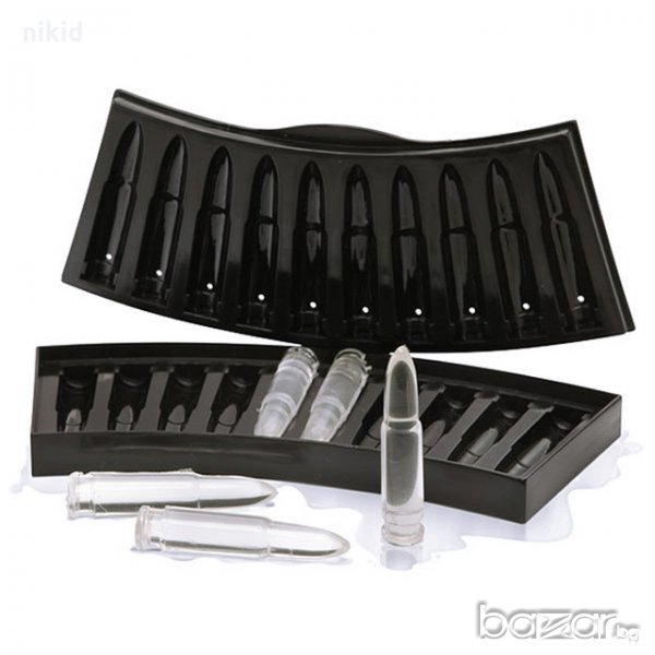 3D Патрондаж патрони куршуми пластмасова форма молд за фондан шоколад лед гипс и др, снимка 1