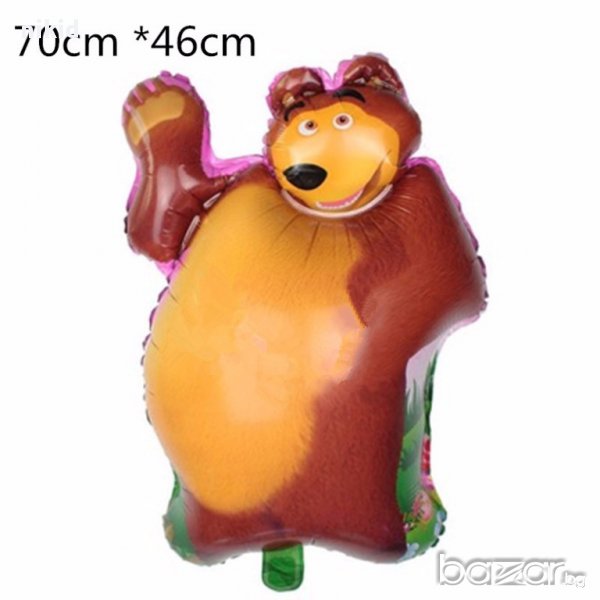 Мечока от Маша огромен фолио фолиев гигант балон хелий или въздух парти рожден ден, снимка 1