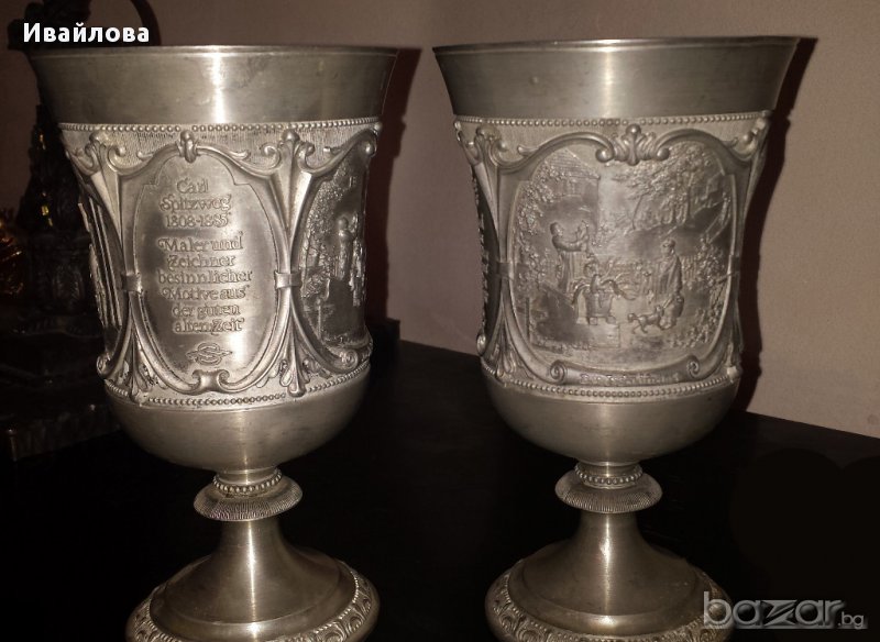 Vintage  Бокали (Германия ) SKS Zinn 95%, снимка 1