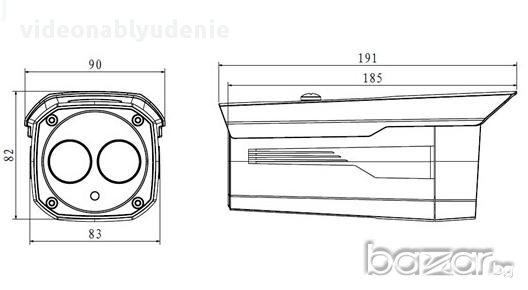 Dahua DH-HAC-HFW1020B HDCVI Водоустойчива 1Mpx 720P HD Ден/Нощ Охранителна Камера. 50М Нощно Виждане, снимка 5 - Камери - 15701401