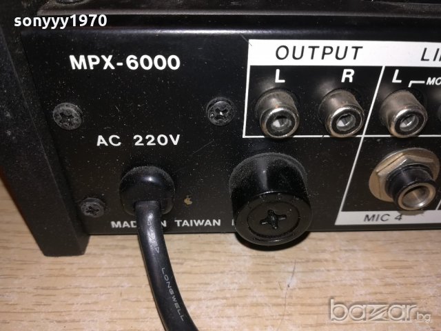 monacor mpx-6000 mixer-made in taiwan-внос швеицария, снимка 14 - Ресийвъри, усилватели, смесителни пултове - 20555304