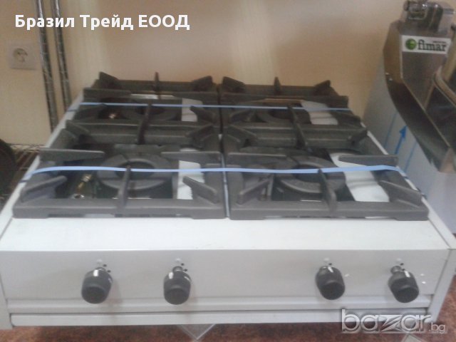 Професионален газов котлон с 4 горелки Vimitex 204м, снимка 2 - Обзавеждане на кухня - 8403323