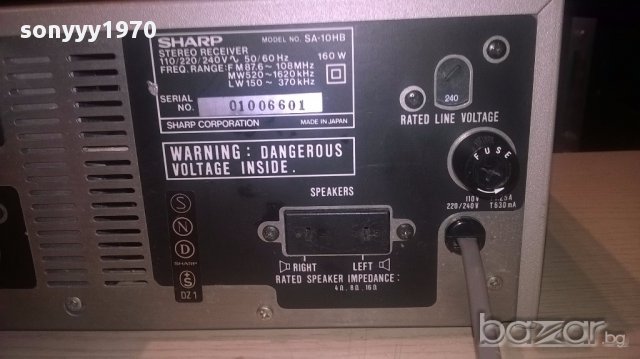 sharp sa-10hb-stereo receiver-made in japan-от швеицария, снимка 11 - Ресийвъри, усилватели, смесителни пултове - 16019877
