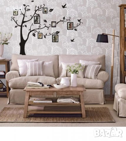 Дърво с рамки за снимки самозалепващ стикер лепенка за стена мебел декор украса, снимка 3 - Декорация за дома - 23868714