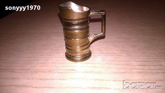 миниатюра ретро колекция-халба -мед/месинг-5х4х2.5см-внос швеицария, снимка 7 - Антикварни и старинни предмети - 17329788