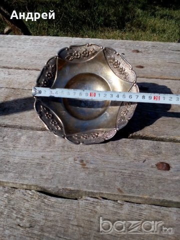 Старинна метална фруктиера с орнаменти, снимка 4 - Антикварни и старинни предмети - 19314879