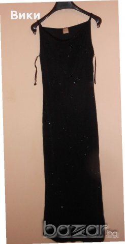 Дълга черна рокля с цепка и лъскави елементи в Рокли в гр. София -  ID21207076 — Bazar.bg