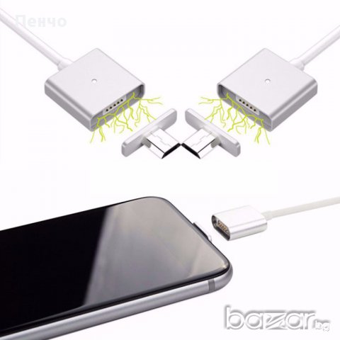 Кабел за зареждане и данни с магнитен накрайник HIGH-SPEED-Ultra-Micro-USB-Data, снимка 6 - USB кабели - 17483782