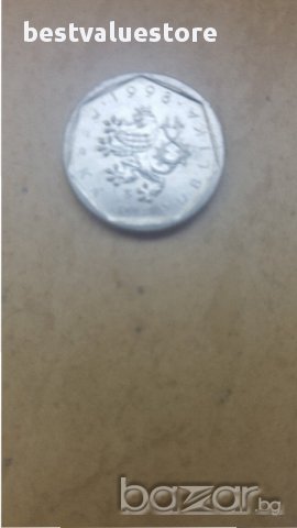 Монета 20 Чешки Халера 1998г. / 1998 20 Czech Hellers Coin KM# 2.1, снимка 3 - Нумизматика и бонистика - 15353902
