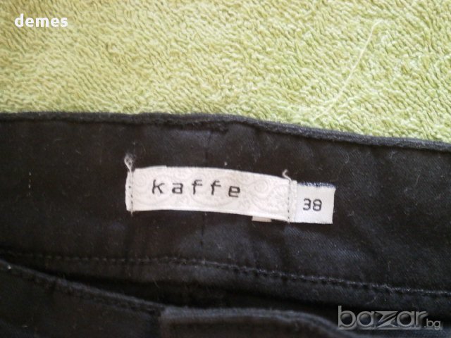 Дамски черни слим дънки KAFFE, размер 28 , снимка 3 - Дънки - 15421011