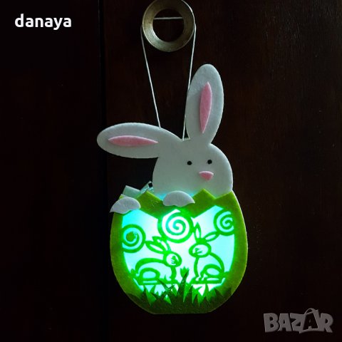 Светещо великденско зайче украса за Великден, снимка 4 - Декорация за дома - 24762085