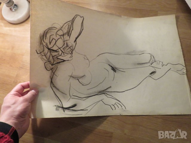 картина  Красотата на едно голо тяло, еротика  Елка Будинова  Найденова /1932г. - 2016г./ 18 + секс, снимка 2 - Антикварни и старинни предмети - 24874617