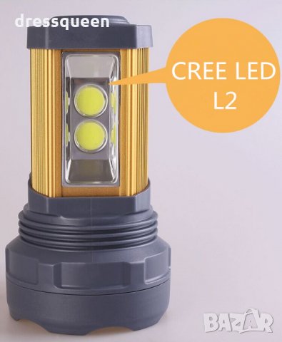 398 Мощен акумолаторен прожектор 20W с USB, снимка 10 - Оборудване и аксесоари за оръжия - 24992778