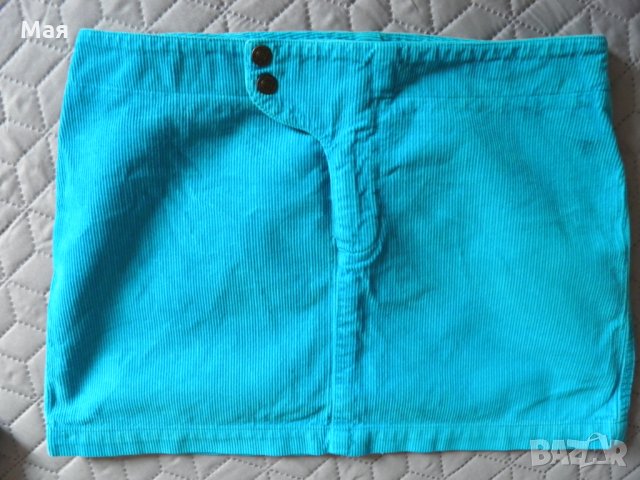 Дамски сет оригинална къса джинсова пола Benetton и потник, снимка 4 - Поли - 26182972