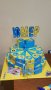 Картонена торта с Миньоните + украса за рожден ден с Миньони