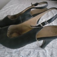 2 чифта отворени черни,черни с златно обувки , снимка 1 - Дамски обувки на ток - 18428812