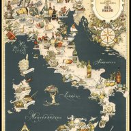 Картина Гастрономическа Карта на Италианската Кухня 90 см х 70 см, снимка 1 - Картини - 15735913