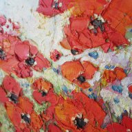 Макове, червени цветя... Мима / Art by MiMa, kartina, painting картина ___60, снимка 5 - Картини - 14454701