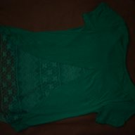 Зелена блуза с дантелен гръб , снимка 5 - Тениски - 18565692