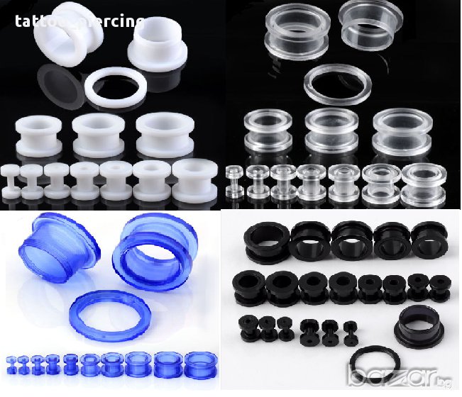 Чифт акрилни флешове- черни,сини,бели,прозрачни(различни размери), снимка 1