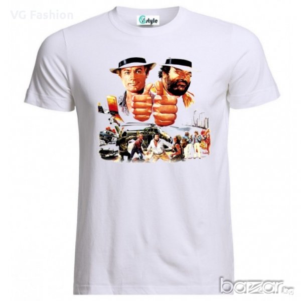 Мъжка Тениска Bud Spencer And Terence Hill Cult Movie, снимка 1
