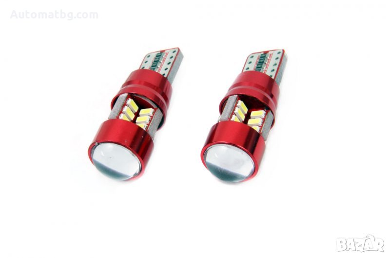 Светодиодна крушка LED VERTEX CANBUS 27SMD 3014 T10e (W5W) бял 12V / 24V, снимка 1