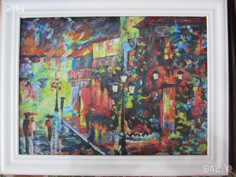 Автентична картина "Булевард", снимка 1