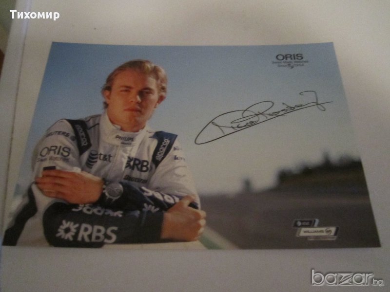 Картичка с автограф Нико Роксберг-св,шампион 2016 Формула 1, снимка 1