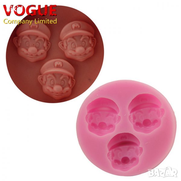 Супер Марио Super Mario силиконов молд форма за украса декор торта фондан шоколад и др., снимка 1